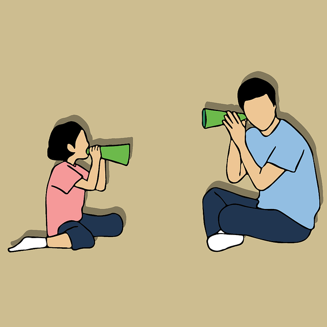 cartoon of a father and daughter talking